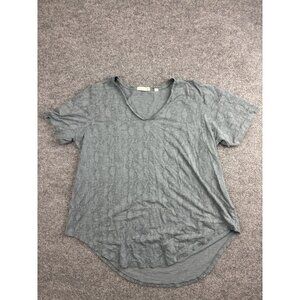 Tasc Performance Shirt Womens XL Gray V Neck High Low Hem Bamboo Blend Athletic
